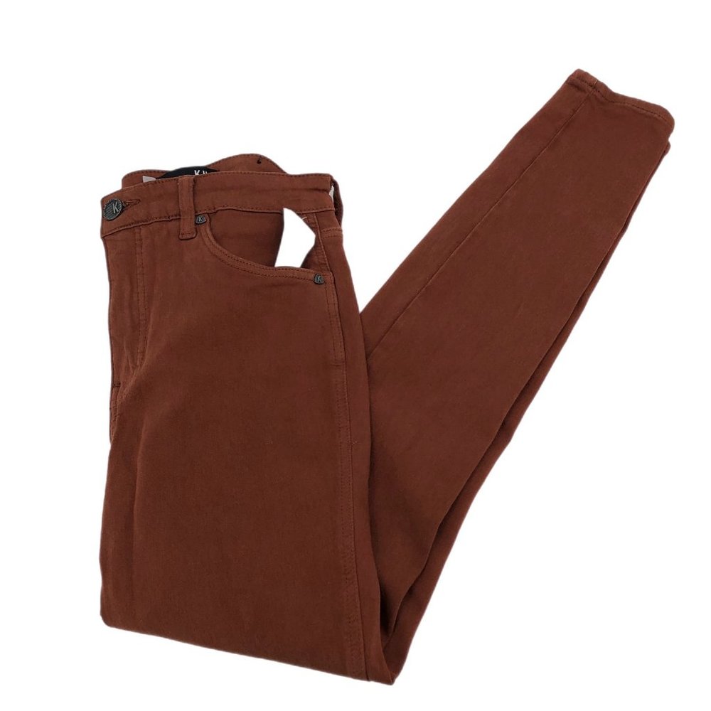 Kut from the Kloth Brown Skinny Jeans | Mid Rise